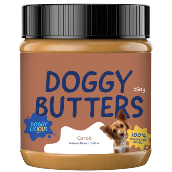 Doggylicious Carob Doggy Butter  - 250g | PeekAPaw Pet Supplies