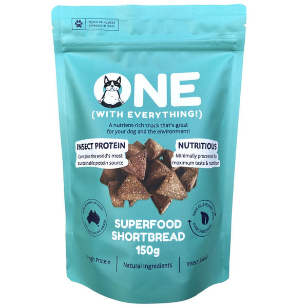 One with Everything Superfood Shortbread - 150g | PeekAPaw Pet Supplies