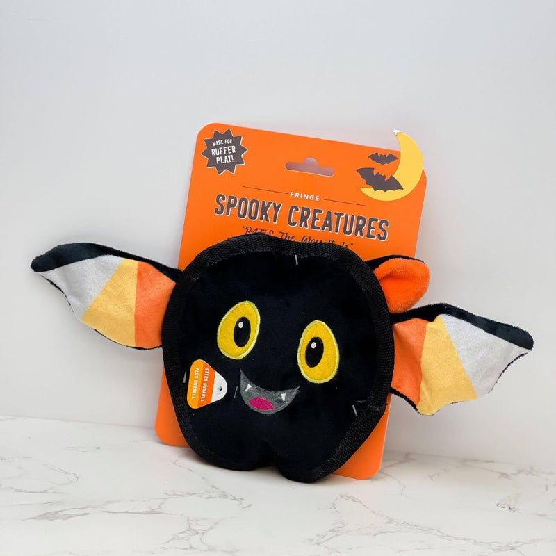 Fringe Studio Halloween Plush Squeaker Dog Toy - Bat's The Way It Is | PeekAPaw Pet Supplies