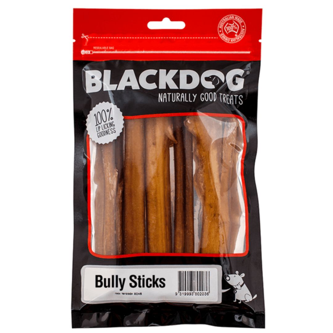 Blackdog Bully Sticks Dog Treats - 5Pk | PeekAPaw Pet Supplies