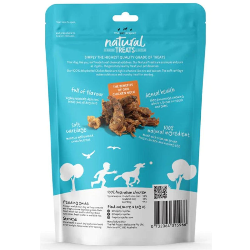 The Pet Project Natural Dog Treats Chicken Neck 100g | PeekAPaw Pet Supplies