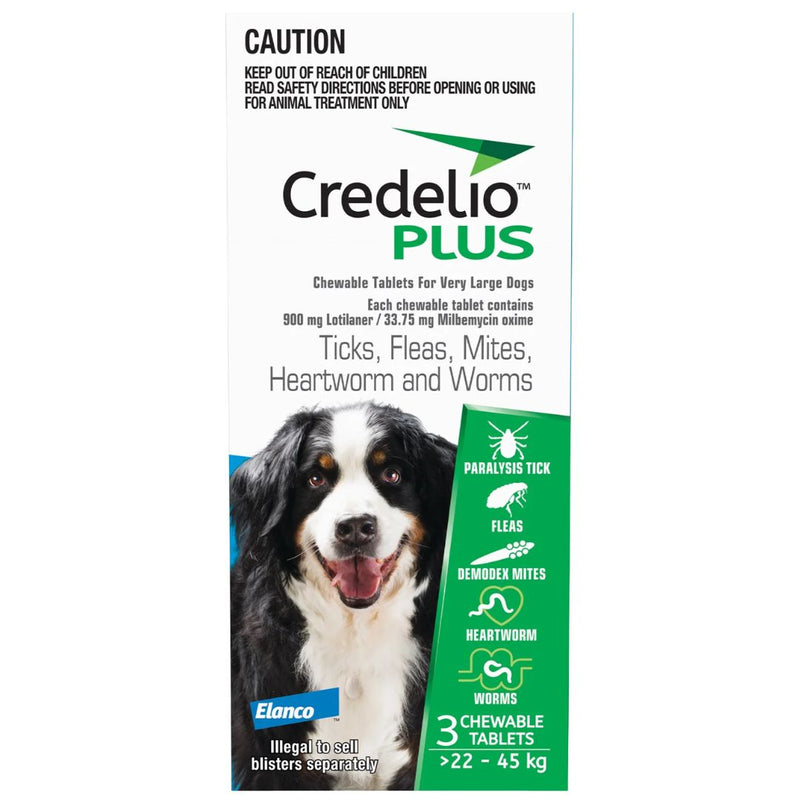 Credelio Plus for XLarge Dogs 22-45kg - 3 Pack | PeekAPaw Pet Supplies