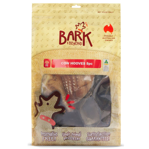 Bark & Beyond Cow Hooves - 8Pcs | PeekAPaw Pet Supplies