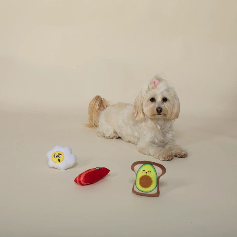 Fringe Studio Plush Dog Toy - Breakfast  | PeekAPaw Pet Supplies