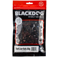 BlackDog Beef Liver Balls Dog Treats 250g pack