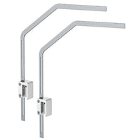 Pair of Hydor Aqamai mounting bracket arms for aquarium lamps, with tank rim clamps