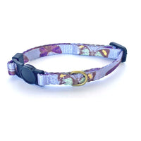 Anipal Bobby the Butterfly cat collar, lilac webbing with a butterfly print and breakaway buckle