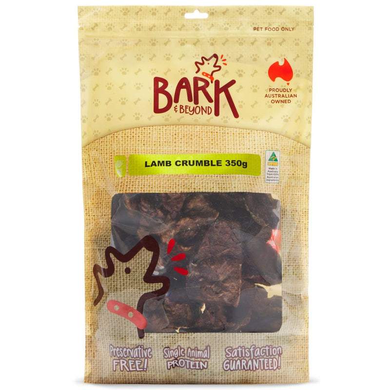 Bark & Beyond Lamb Crumble - 350g | PeekAPaw Pet Supplies