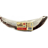Bark & Beyond Bully Stick in small, vacuum sealed in clear film with a red brand label