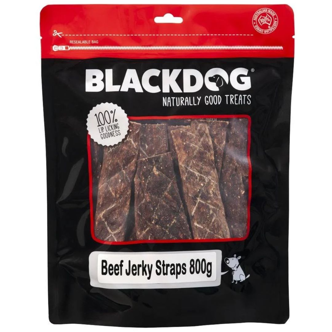 Blackdog Beef Jerky Straps Dog Treats - 800 | PeekAPaw Pet Supplies