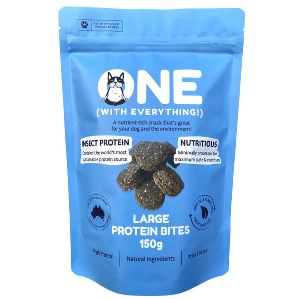 One with Everything Large Protein Bites - 150g | PeekAPaw Pet Supplies