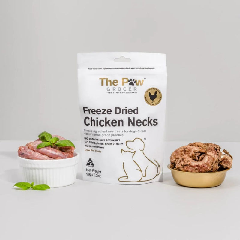 The Paw Grocer Freeze Dried Dogs & Cats Treats Chicken Necks| PeekAPaw Pet Supplies