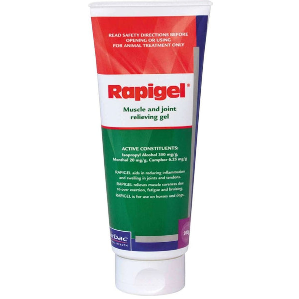 Virbac Rapigel Muscle & Joint Relieving Gel for Horses and Dogs - Tube 200g | PeekAPaw Pet  Supplies