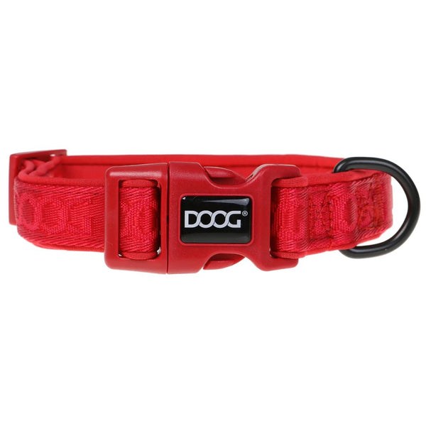 Doog Neosport Neoprene Dog Collar - Red - XSmall | PeekAPaw Pet Supplies