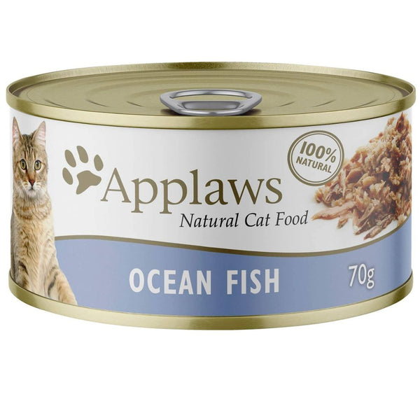 Applaws Natural Wet Cat Food Tin Ocean Fish - 70g x 24 | PeekAPaw Pet Supplies