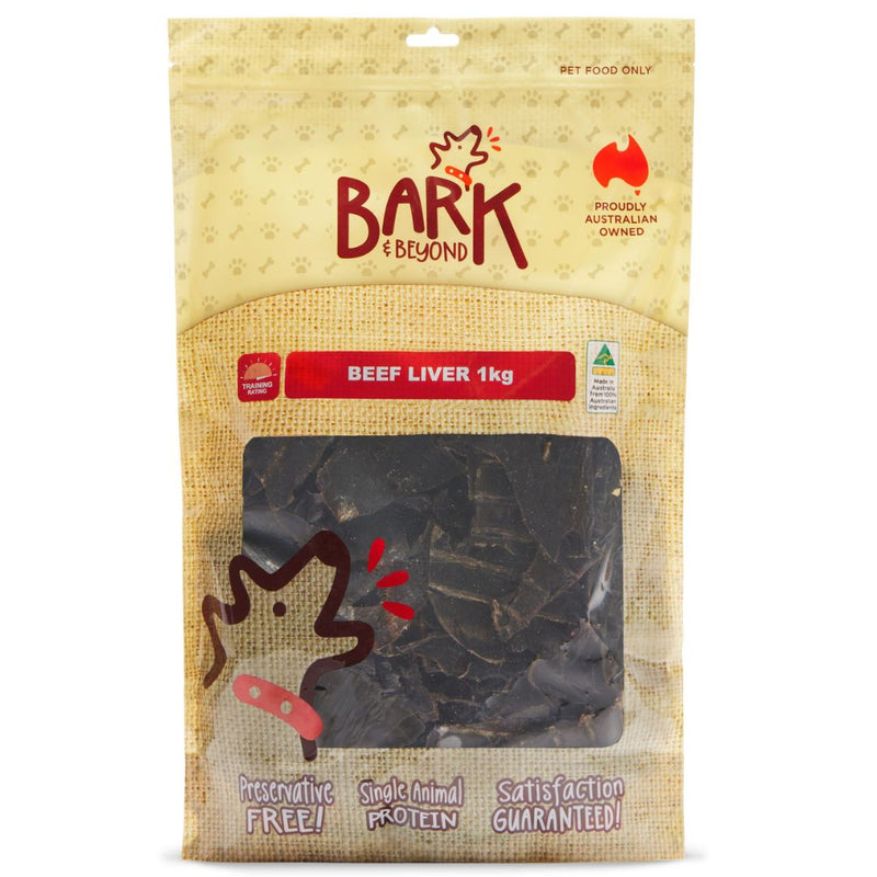 Bark & Beyond Beef Liver 1kg | PeekAPaw Pet Supplies