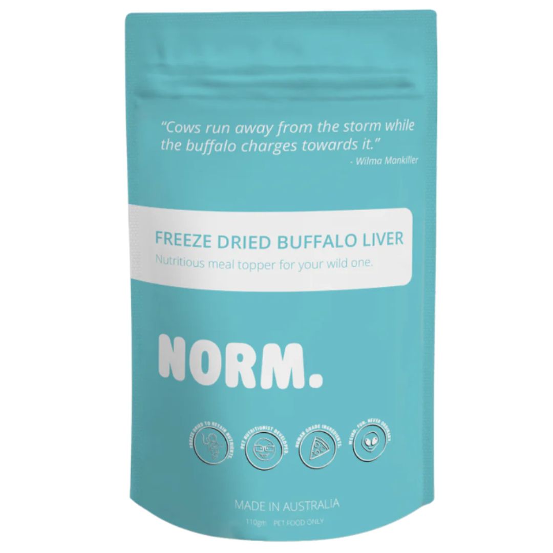 Norm Buffalo Liver Meal Topper - 110g | PeekAPaw Pet Supplies