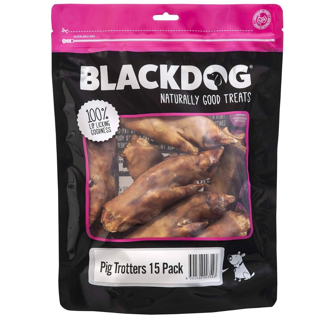 Blackdog Pig Trotters Dog Treats - 15Pack | PeekAPaw Pet Supplies