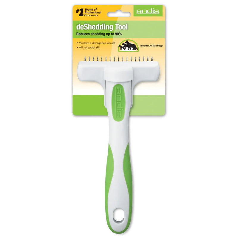 Andis Pet Deshedding Tool White Lime Green  | PeekAPaw Pet Supplies