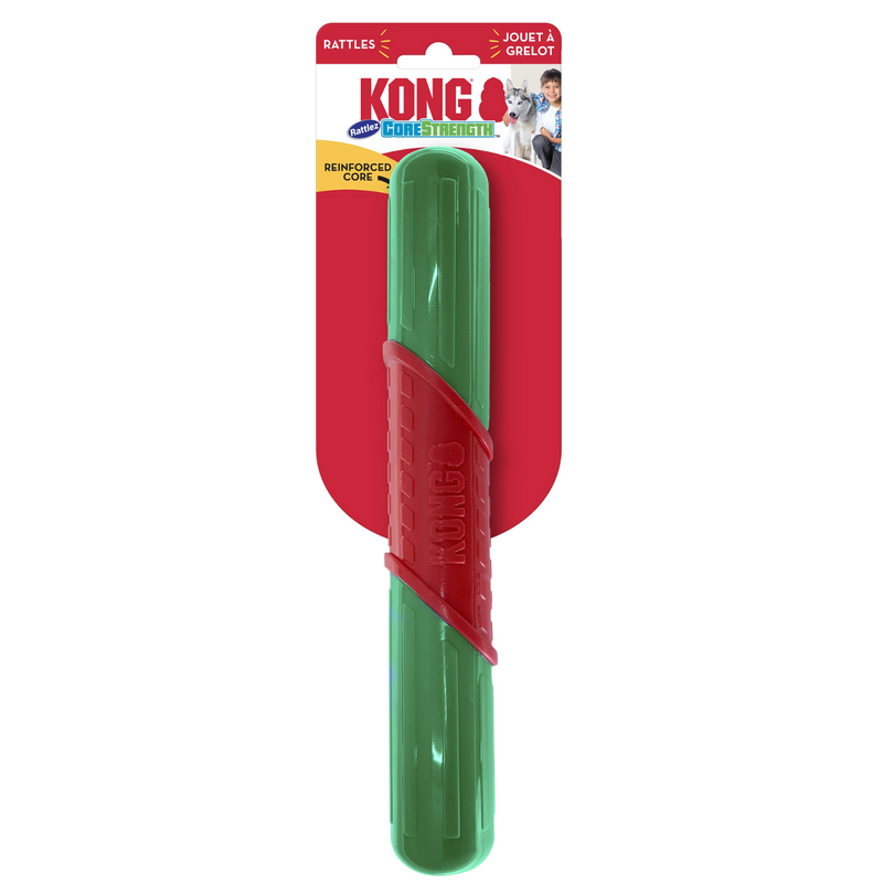 KONG Dog Toys Holiday CoreStrength Rattlez Stick Assorted - Large | PeekAPaw Pet Supplies