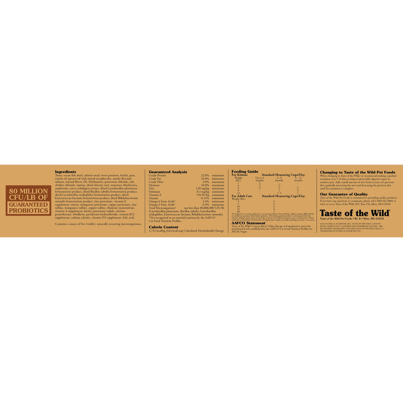 Taste of the Wild Canyon River Dry Cat Food information