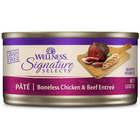 Wellness CORE Signature Selects Pate Boneless Chicken & Beef cat food can, front label
