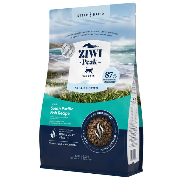 Ziwi Peak Steam and Dried Cat Food Wild South Pacific Fish - 2.2kg  | PeekaPaw Pet Supplies