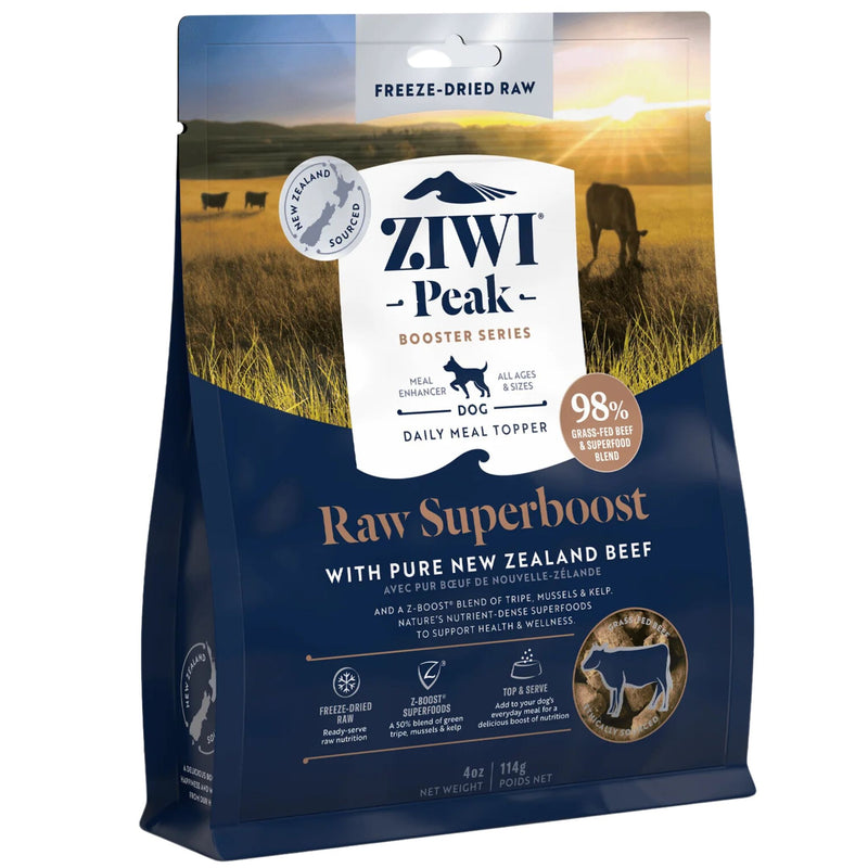 ZIWI Peak Freeze Dried Dog Boosters Raw Superboost - Beef 114g | PeekAPaw Pet Supplies