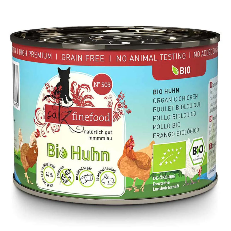 Catz Finefood Bio No.503 – Organic Chicken - 200g x 6 | PeekAPaw Pet Supplies
