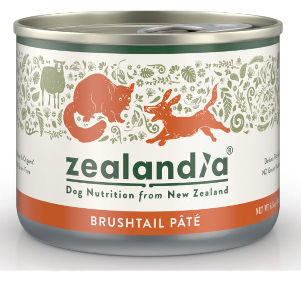 ZEALANDIA Premium Wet Dog Food Brushtail Pate 185g x 24