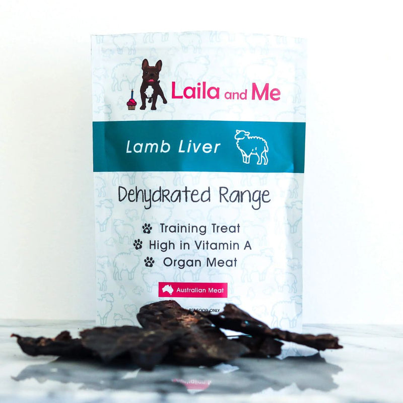 Laila & Me Dehydrated Range Cat & Dog Treats Lamb Liver | PeekAPaw Pet Supplies