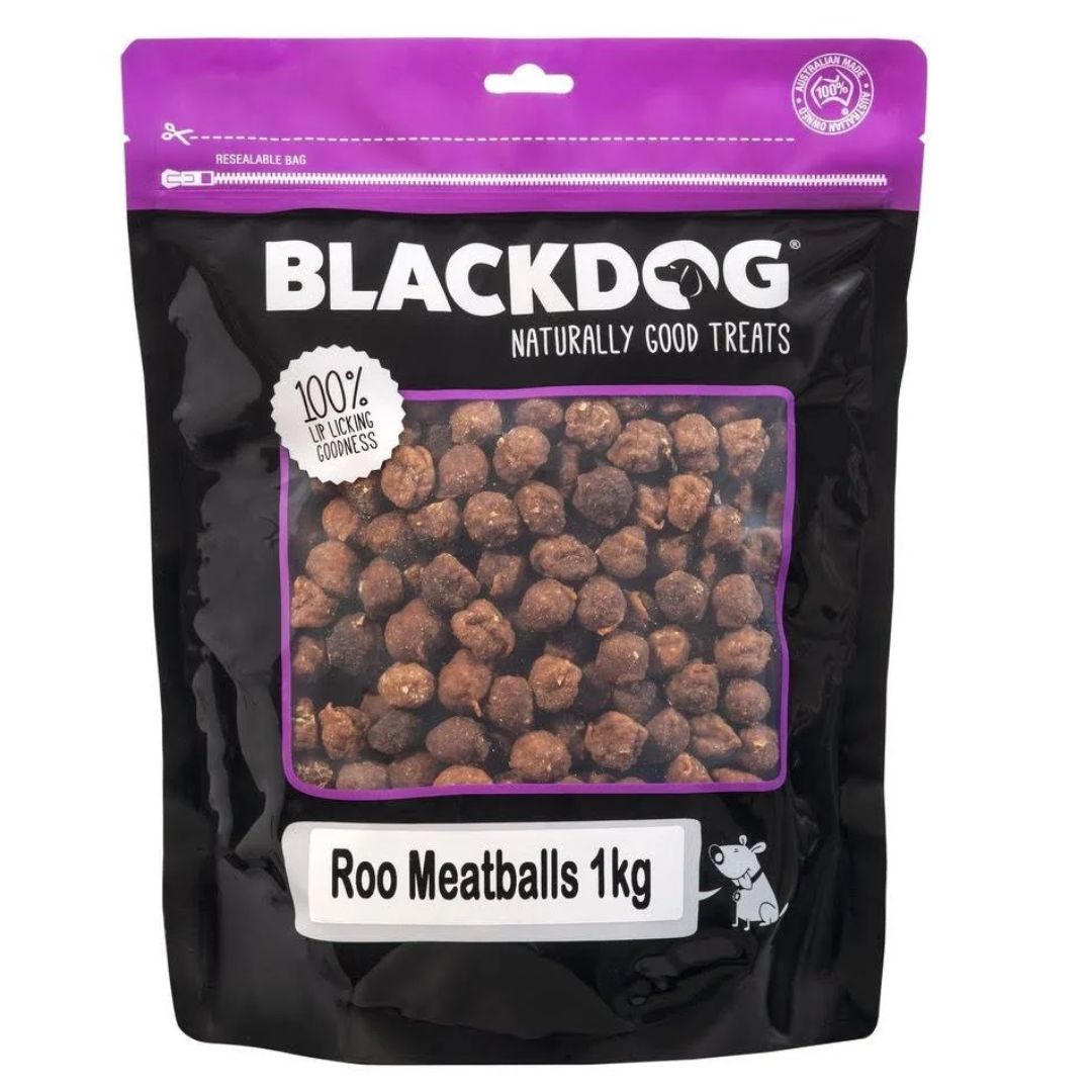 Blackdog Roo Meat Balls Dog Treats - 1kg| PeekAPaw Pet Supplies 