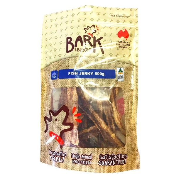 Bark & Beyond Fish Jerky - 500g | PeekAPaw Pet Supplies
