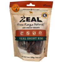 Zeal Air Dried Veal Short Ribs Dog Treats 125g — pack front