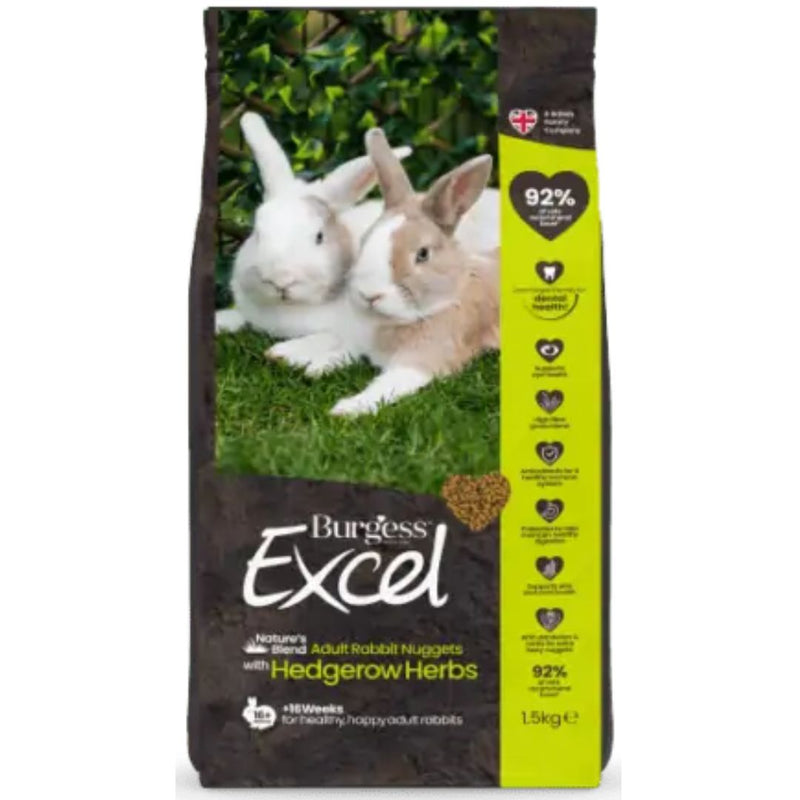 Burgess Excel Natures Blend For Adult Rabbits - 1.5kg | PeekAPaw Pet Supplies