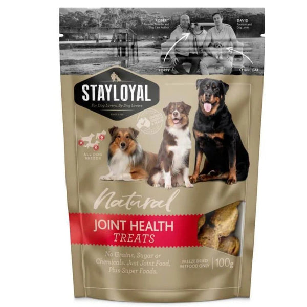 Stay Loyal Natural Joint Health Dog Treats - 100g | PeekAPaw Pet Supplies