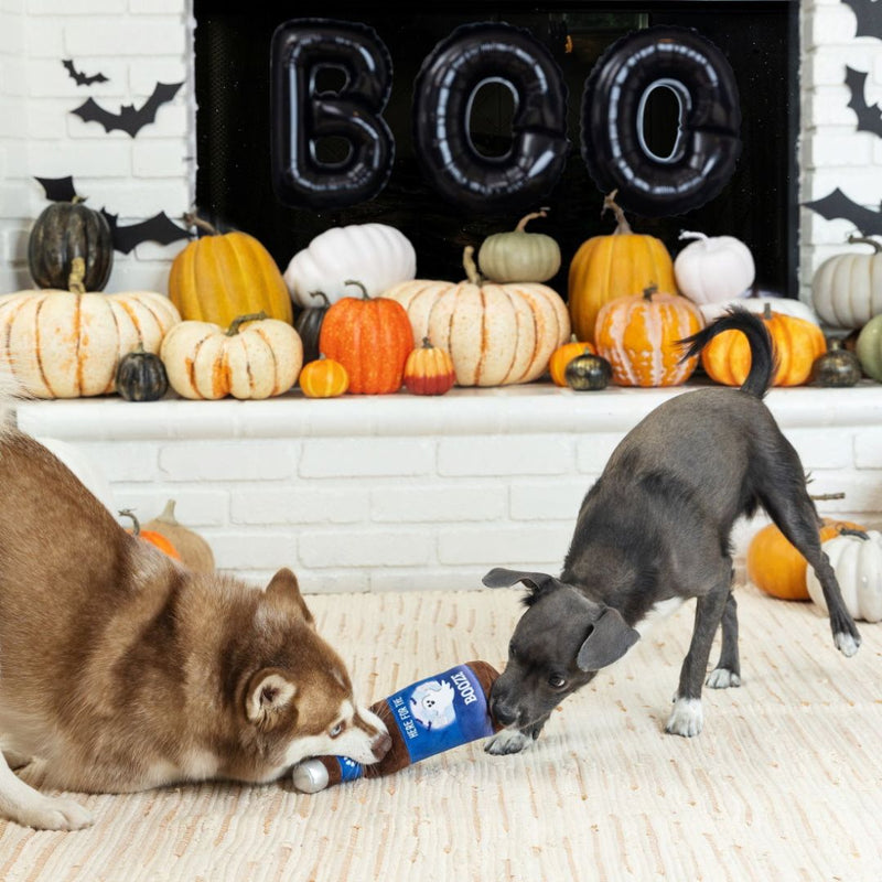 Fringe Studio Halloween Plush Squeaker Dog Toy - Here For The Boo-Zee  | PeekAPaw Pet Supplies