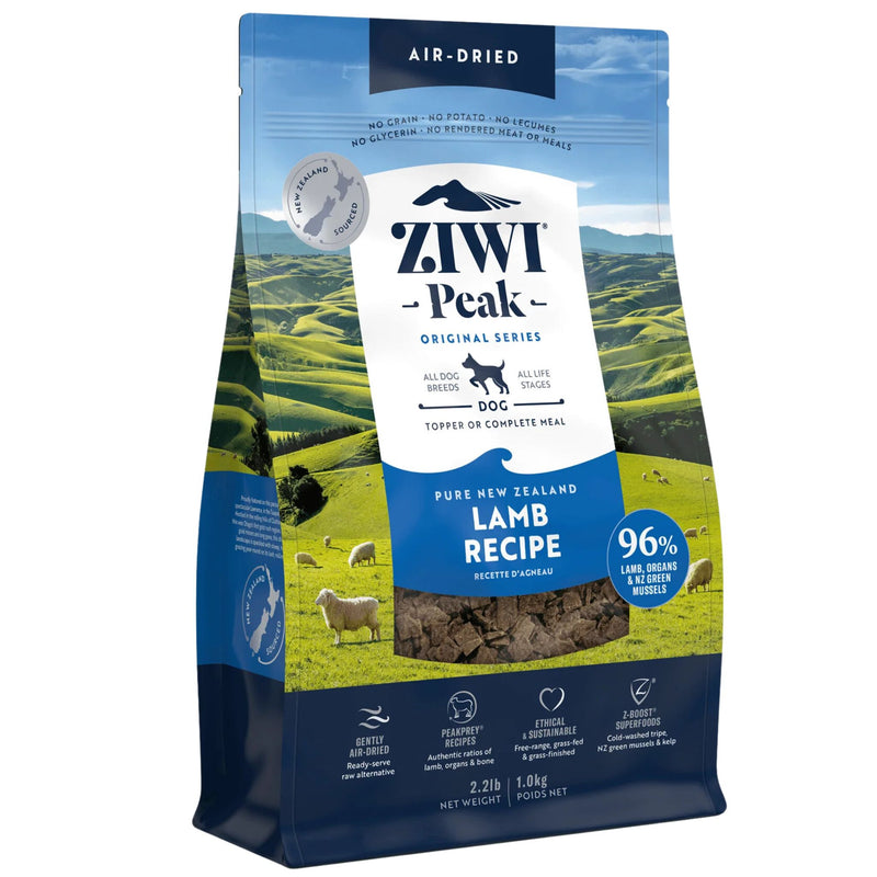 ZIWI Peak Dog Food Air Dried Lamb 1kg | PeekAPaw Pet Supplies