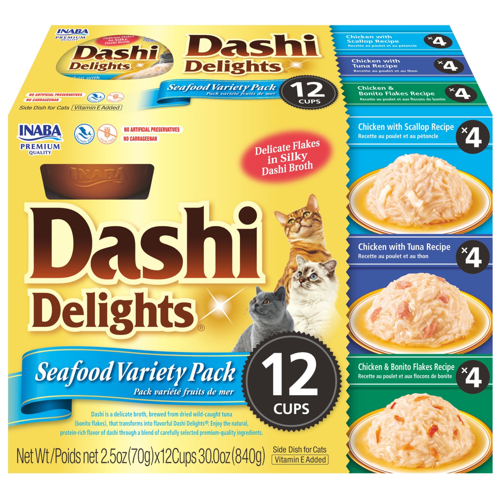 Inaba Cat Treat Dashi Delights Cup Seafood Variety