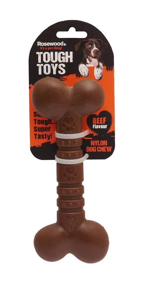Rosewood Dog Toys Nylon Beef-Flavoured Bone