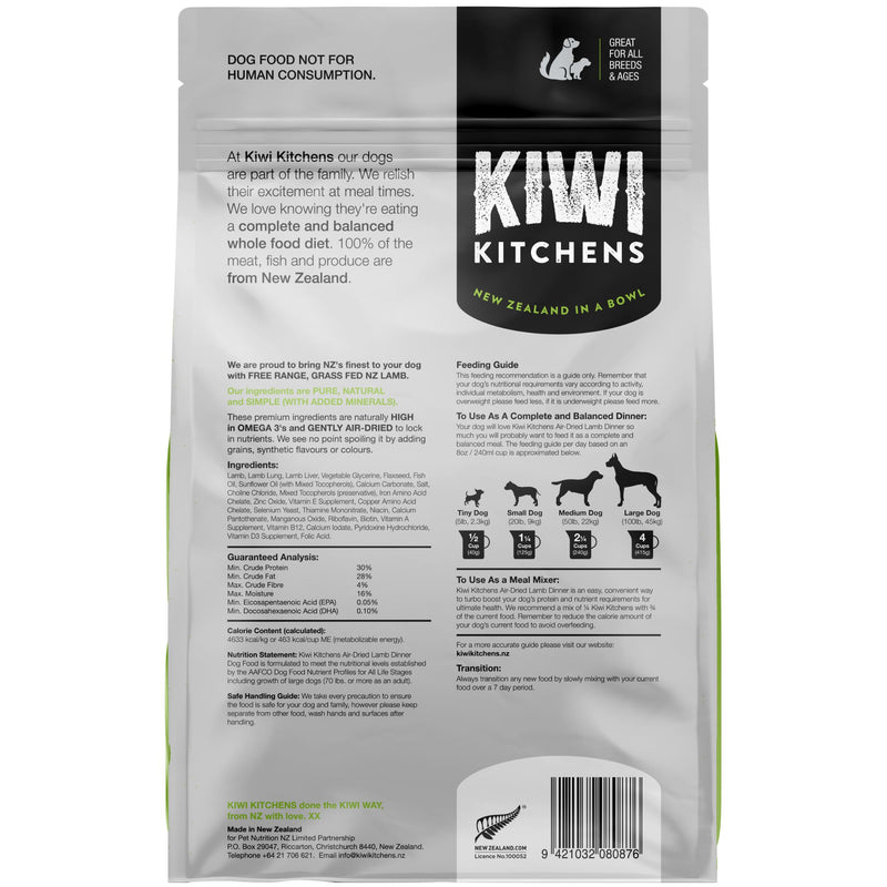 Kiwi Kitchens Air Dried Dog Food Chicken Dinner