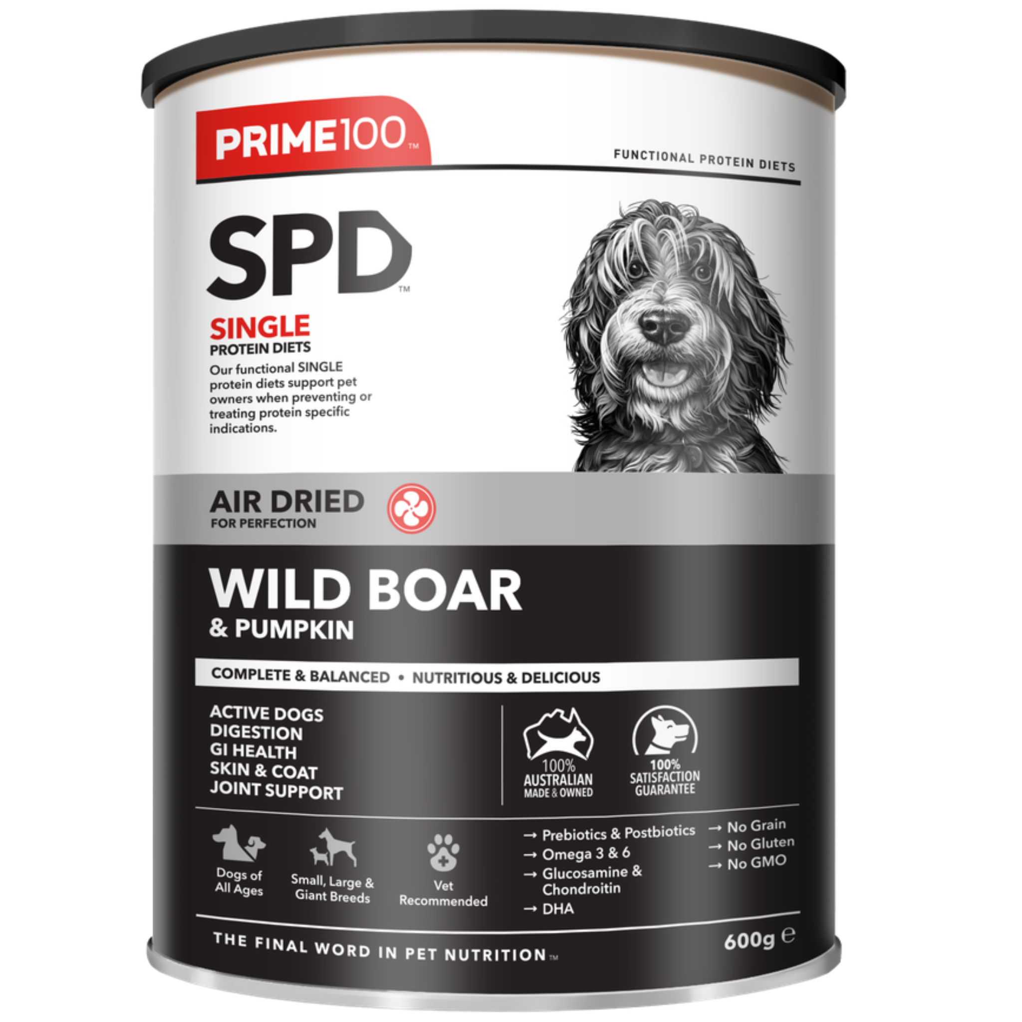 Prime100 Spd Wild Boar & Pumpkin Air Dried Dog Food