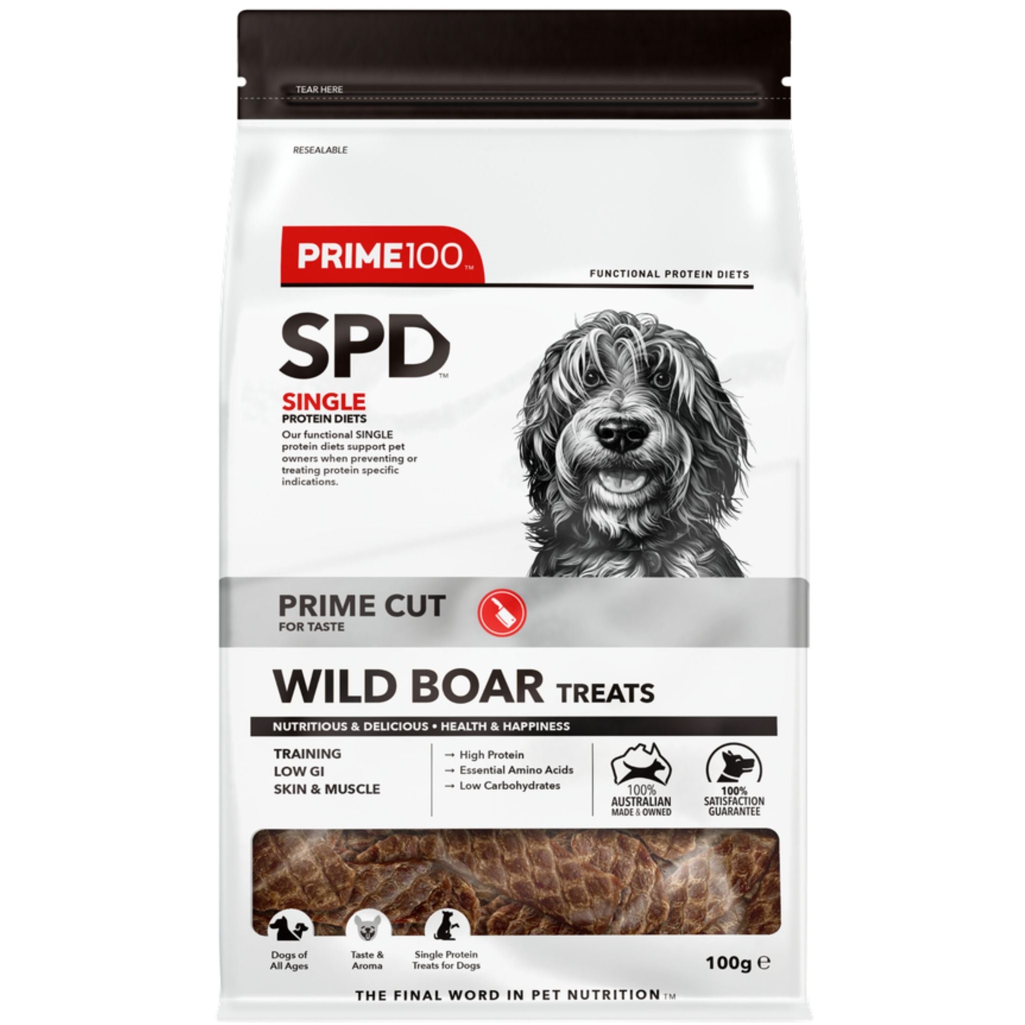 Prime100 Spd Wild Boar Prime Cut Dog Treat