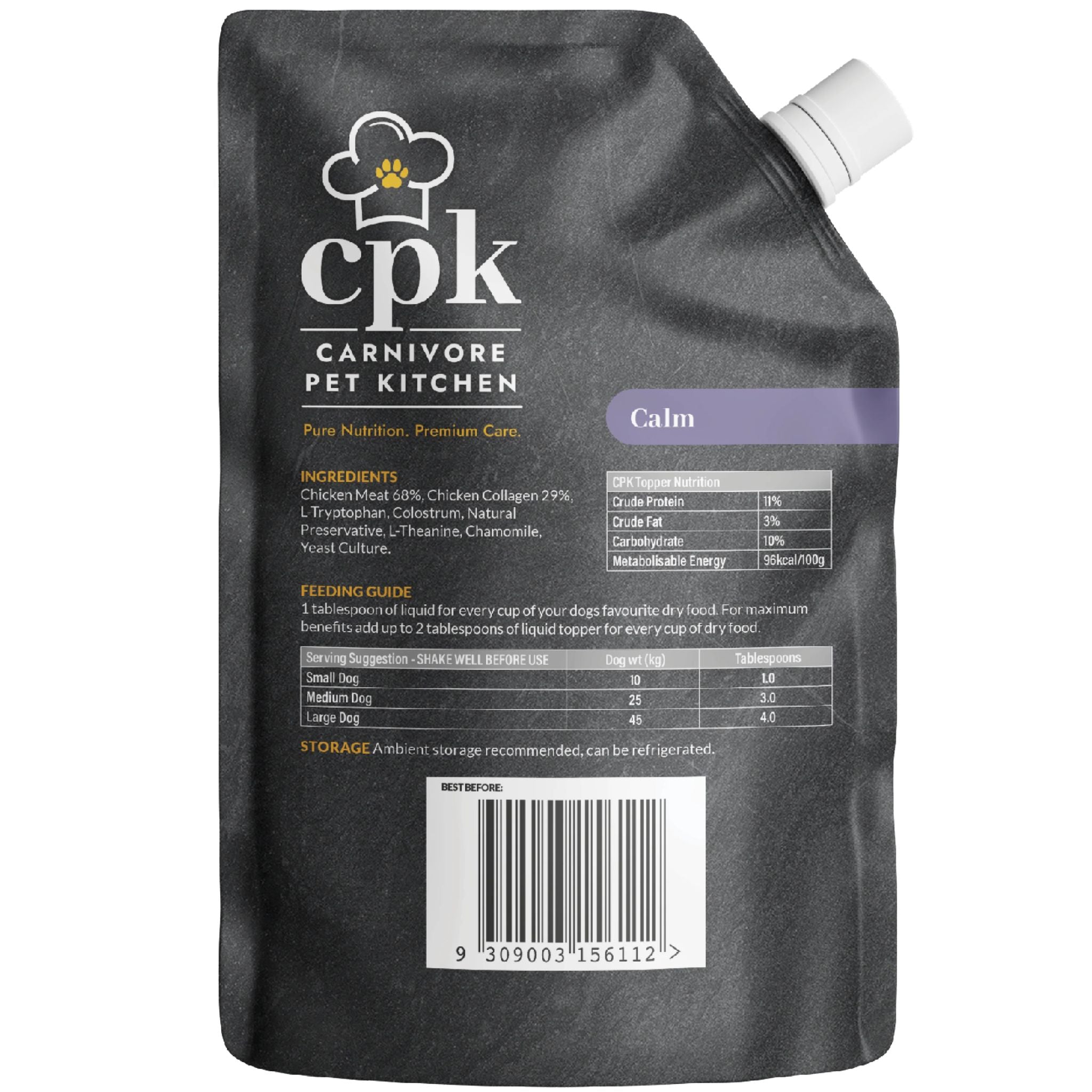 Carnivore Pet Kitchen Calm Dog Meal Topper