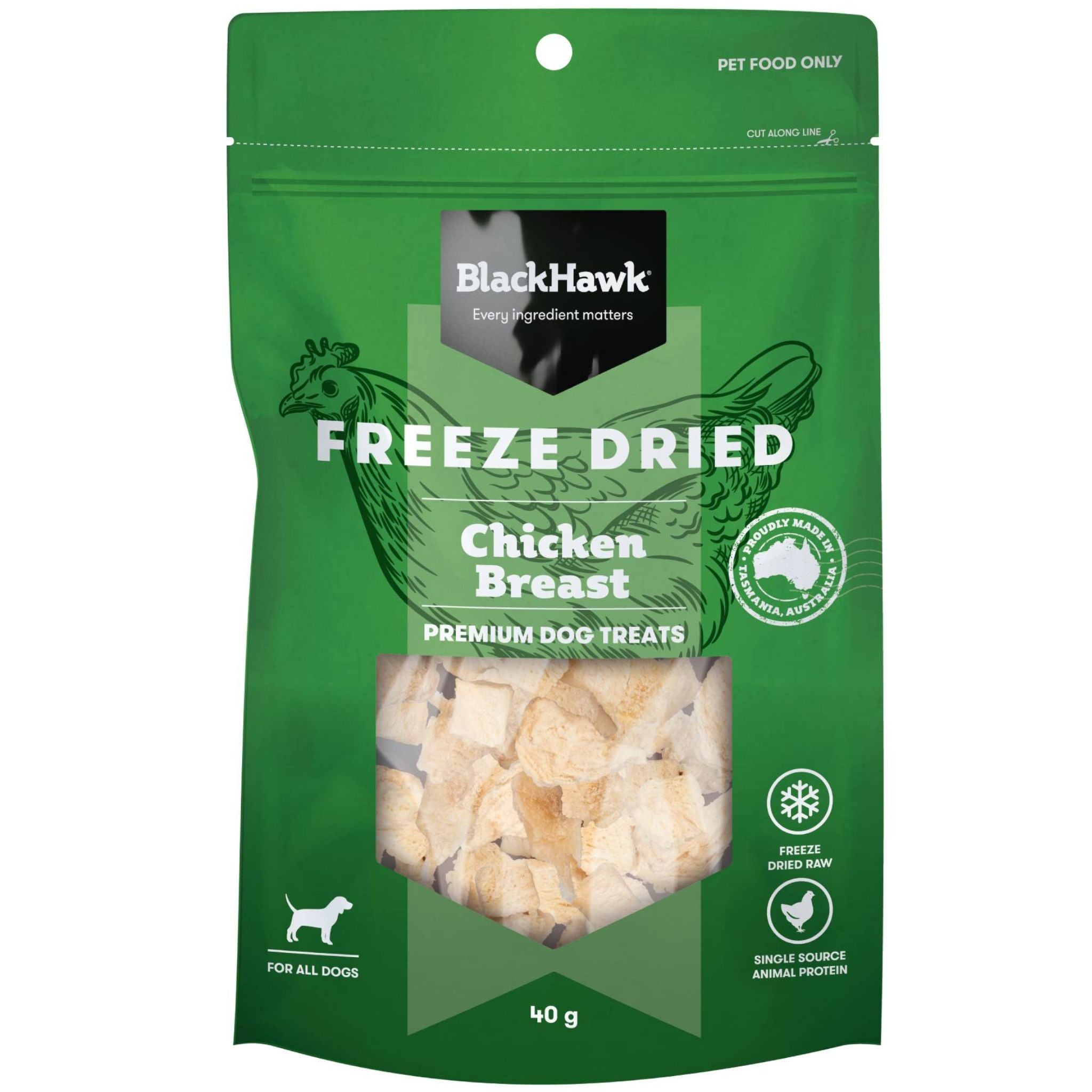 Black Hawk Chicken Breast Freeze Dried Dog Treats