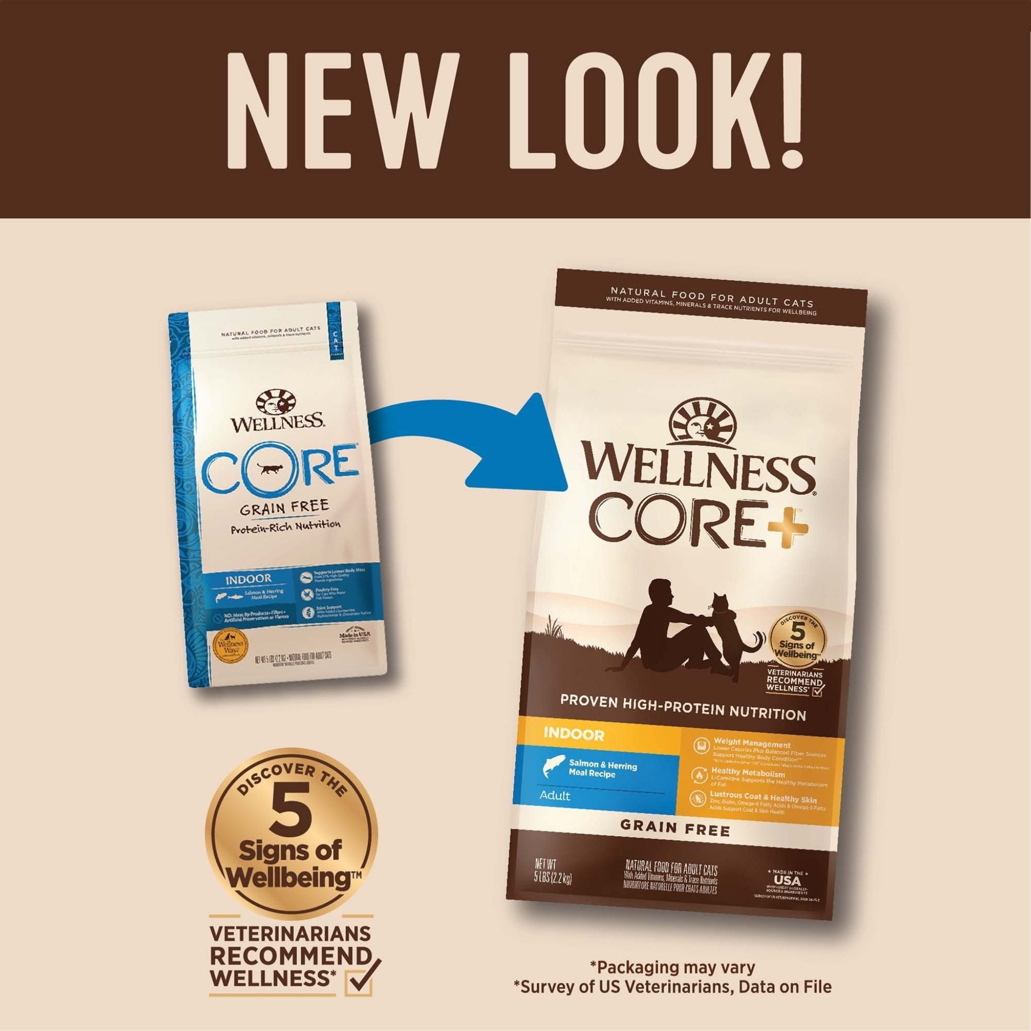 Wellness Core Dry Cat Food Grain Free Indoor: Salmon & Herring