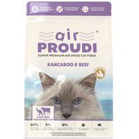 Air Proudi Premium Air Dried Cat Food Kangaroo and Beef, packaging front