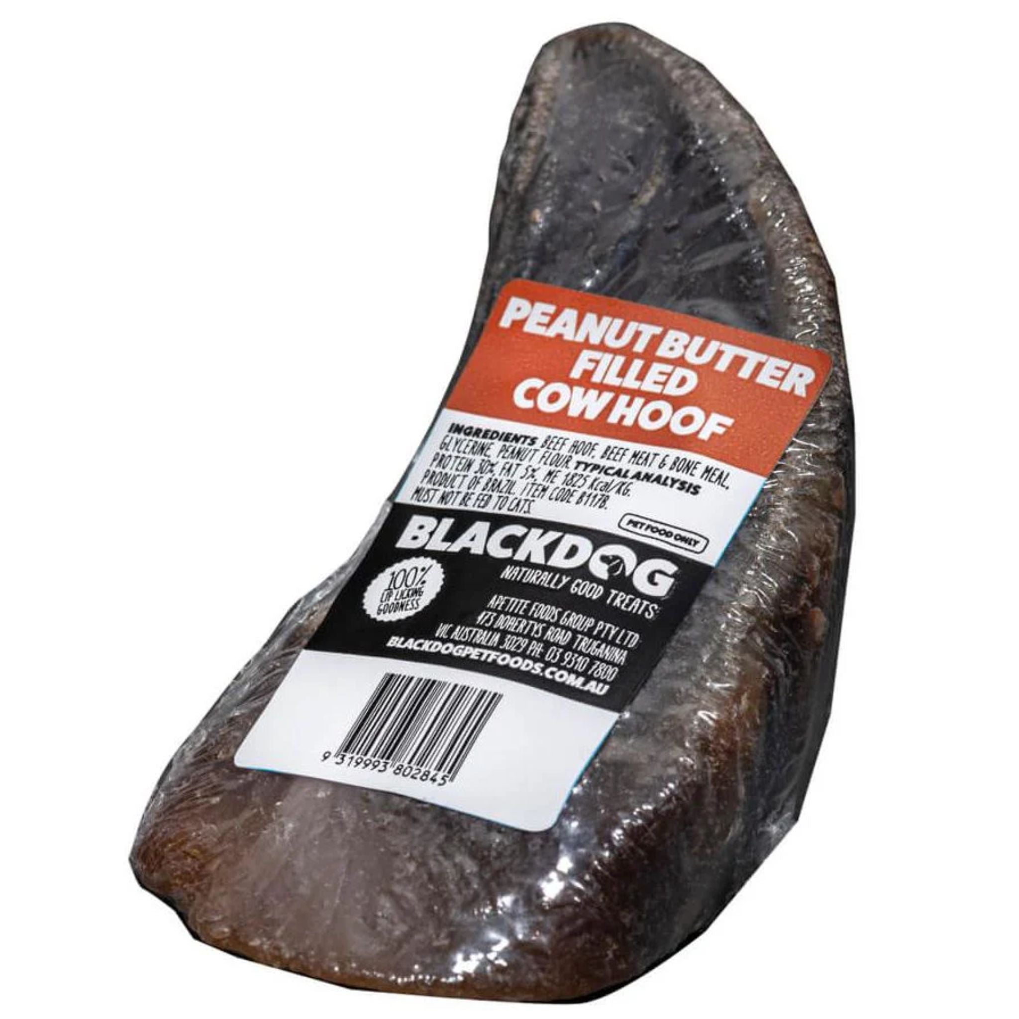 BlackDog Peanut Butter Filled Cow Hoof Dog Treats