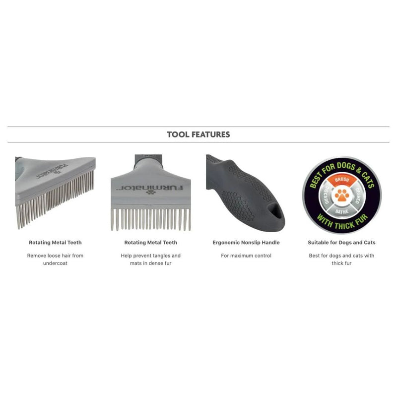 FURminator Grooming Rake For Cats and Dogs
