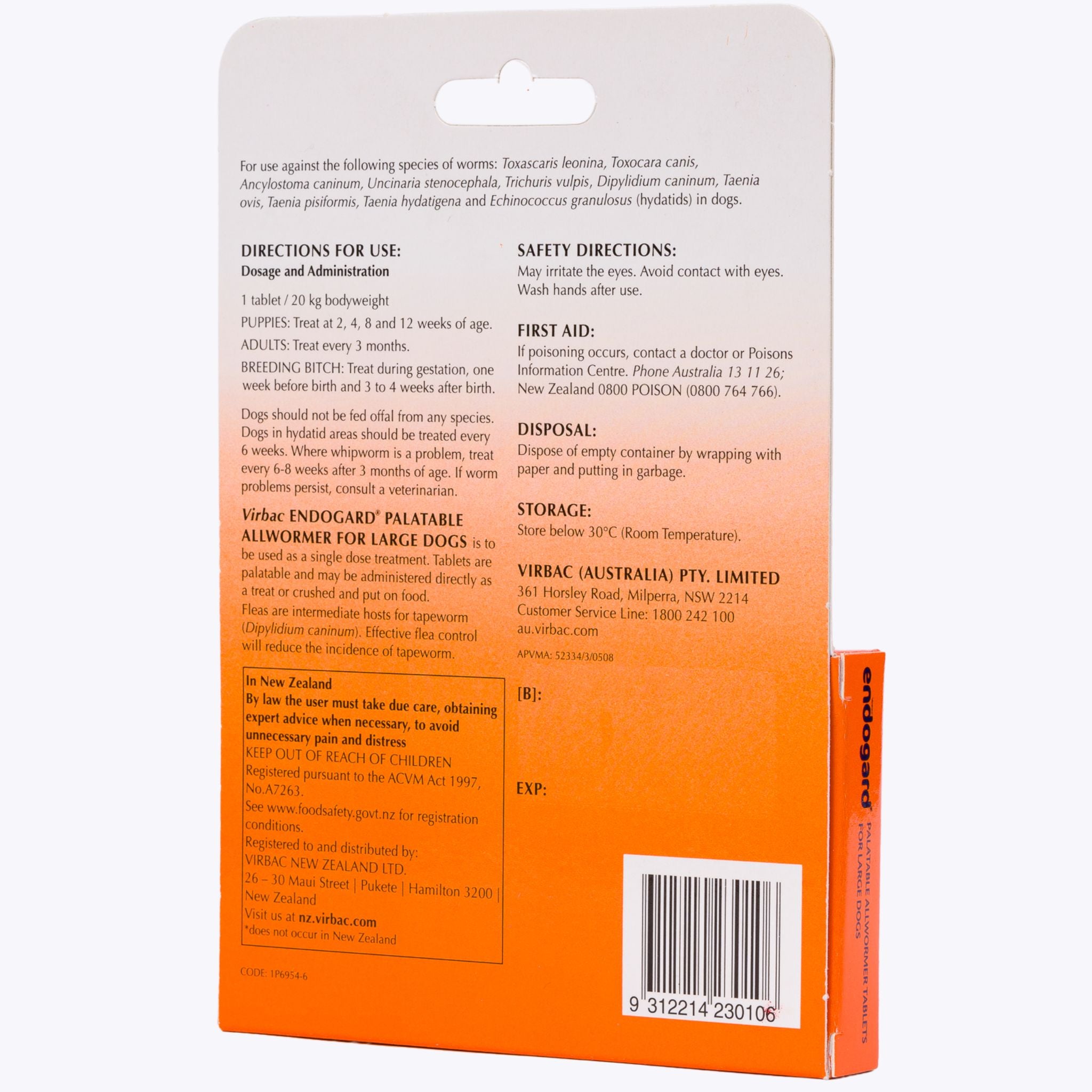 Endogard Palatable Allwormer for Cats and Dogs
